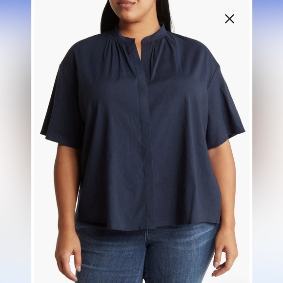 Vince Flutter Sleeve Linen Blend Top  sz 2X - Picture 6 of 6